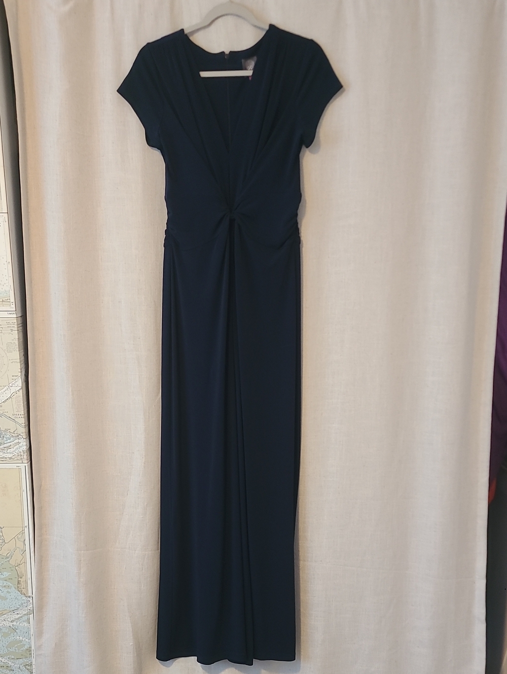 Vince Navy Twist-Front Jumpsuit